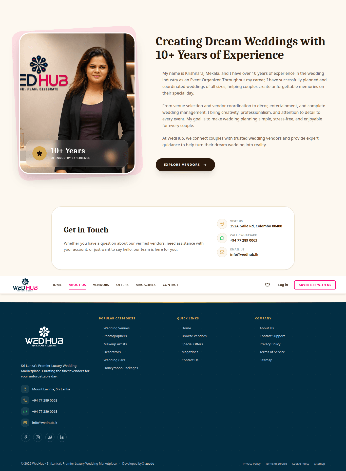 Wedhub About Section